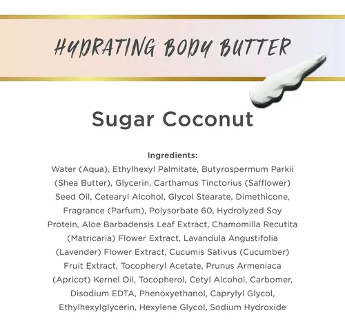 Manteca Corporal Hidratante Lalicious Sugar Coconut 240 Ml