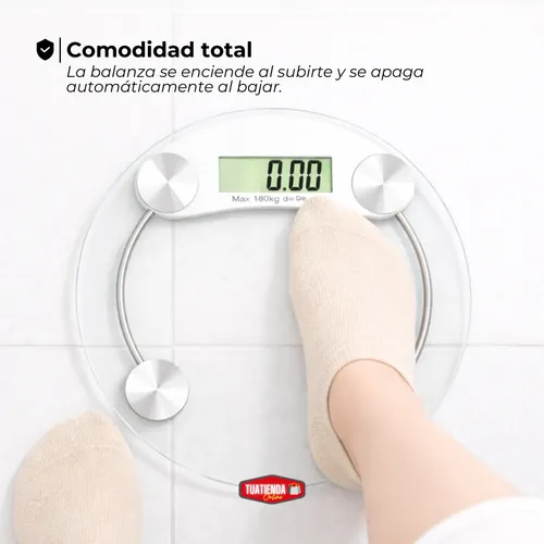 Balanza Digital Oryx OR-2025C Vidrio 180kg Baño Plataforma Home