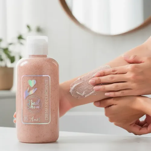 Crema Exfoliante Corporal Nail Show En Pote Con Dosificador