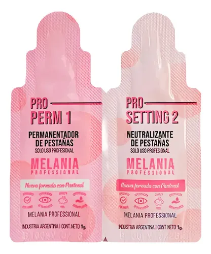 Monodosis 1 Y 2 Melania Professional Lifting De Pestañas X 5