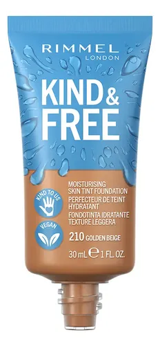 Base de maquillaje en liquido Rimmel Kind & Free Kind & Free Kind & Free tono 210 golden beige – 30mL