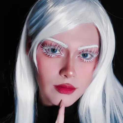 Pestañas Postizas Blancas Augenli 01a Para Cosplay
