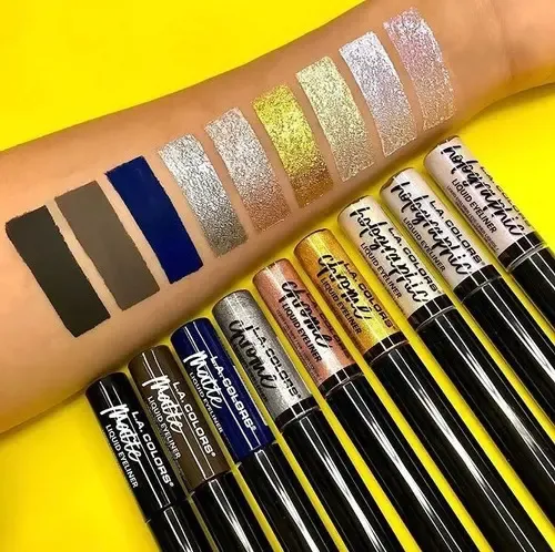 Delineador De Ojos Líquido L. A Colors Liquid Eyeliner Color Holographic Galactic Gold