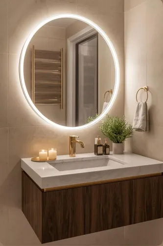 Espejo Led Redondo Atlantik Luz Cálida/fría/neutra