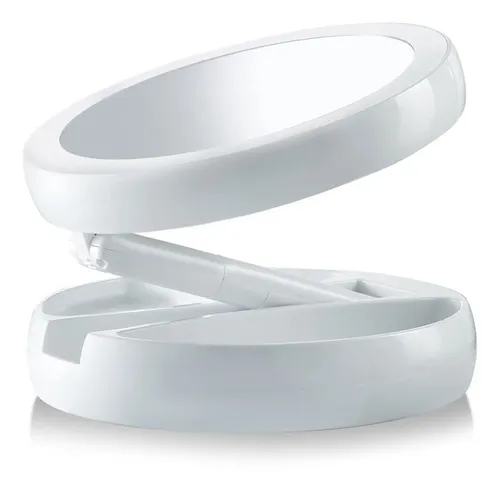 Espejo Luz Led Con Aumento Redondo Ideal Para Regalar!