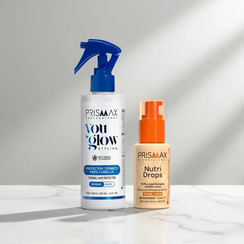 Prismax Kit You Glow Protector Térmico + Serum Nutri Drops