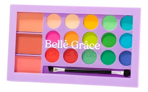 Paleta De Sombras Y Rubores Belle Grace Colores