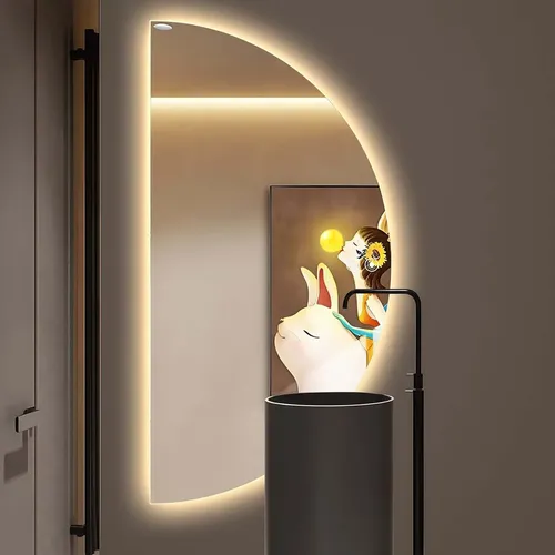 Espejo Led Baño Media Luna 48×24 Antivaho Luz Regulable