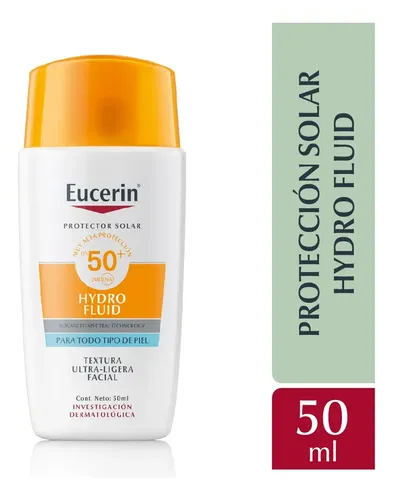 Protector Solar Facial Eucerin Hydro Fluid Fps50+ 50ml