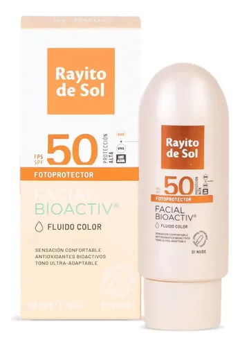 Protector Facial Rayito De Sol Bioactiv Fps 50 Nude