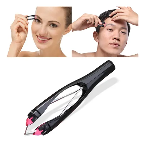 Pinzas Retráctiles De Acero Negro Para Maquillaje