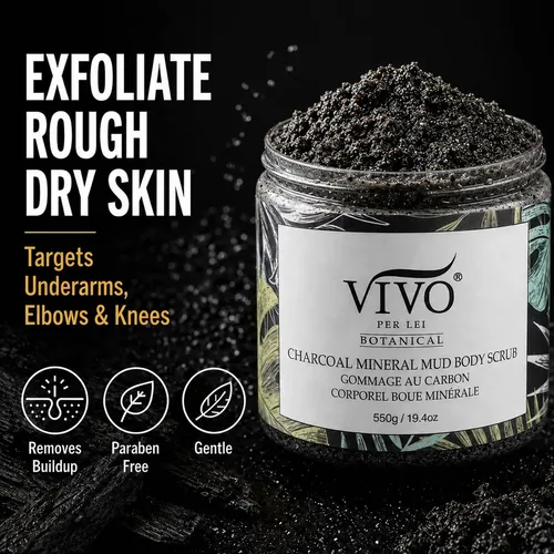 Exfoliante Corporal Vivo Per Lei Carbón Arcilla 550g