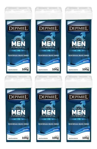 Roll On Cera Depilatoria Men Power Full Depimiel 100g X 6u