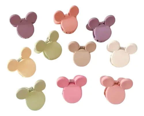 Pack 2 Mini Broches Hebillas Pelo Mickey Disney Importado