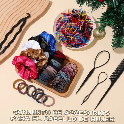 1209pzs Accesorios Para Cabello Scrunchies Donas Ligas Banda
