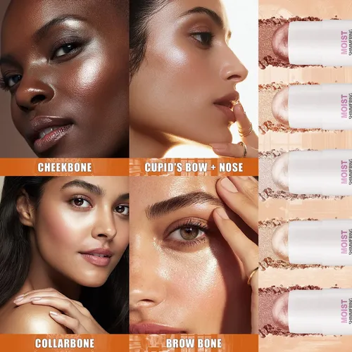 Barra Iluminadora Perlada Multi-color Para Rostro, Acabado