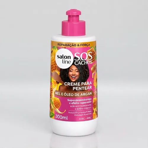 Crema De Peinar Salón Line Miel Y Oleo Argan Rulos 300ml