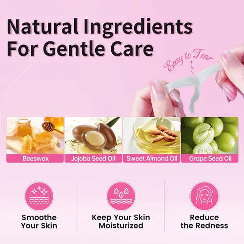 Kit De Tiras De Cera Beauty7 Para Piel Sensible Con 24 Tiras
