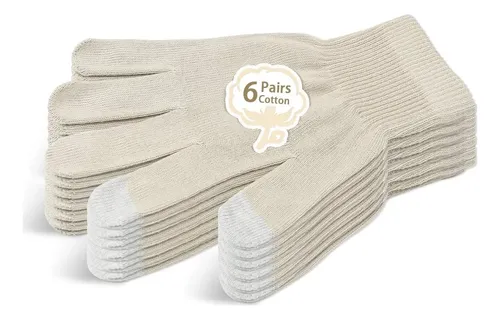Guantes De Algodón Hidratantes Evridwear L/xl Beige Con