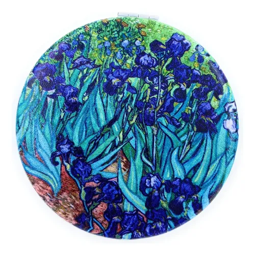 Espejo De Bolsillo Aeisage Con Aumento Y Flores Iris De Van