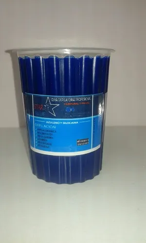 Vaso De Cera Elastica Azul 500 Grs Star Blue Al Azuleno