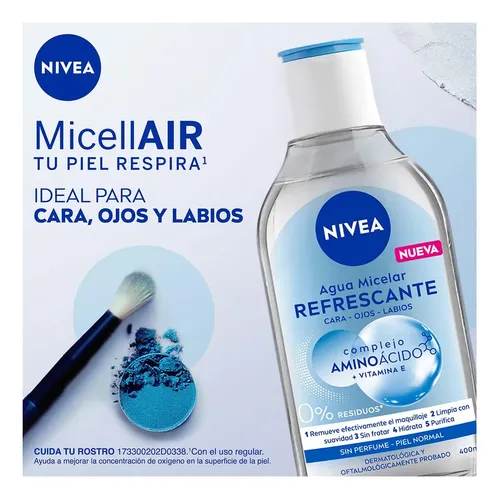 Nivea Agua Micelar Refrescante Cara-ojos-labios 400ml