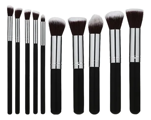 Set Kit Brochas Maquillaje Pinceles X10 Piezas
