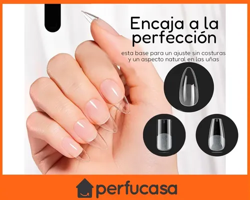 Uñas Soft Gel Tips Press On Paris Night X500 Manicura Uv Led