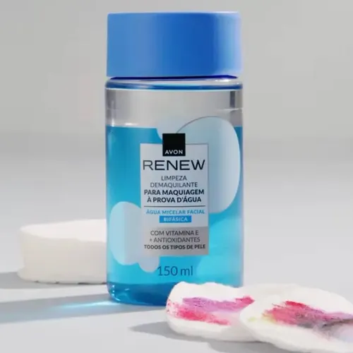 Agua Micelar Facial Bifásica Desmaquillante Renew Avon