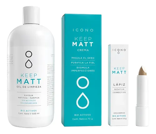 Gel Limpieza 500ml Crema 70g Lapiz Secativo Keep Matt Icono