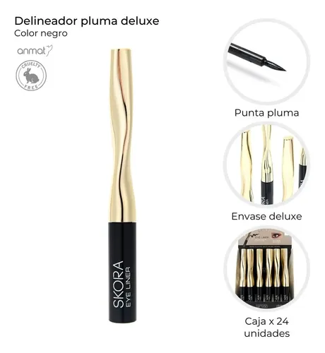 Delineador De Ojos Liquido Pluma Maquillaje Deluxe Skora