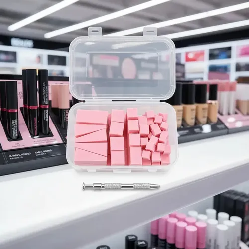 Set Esponjas Y Aplicadores City Girl Para Uñas Rosa Mediana