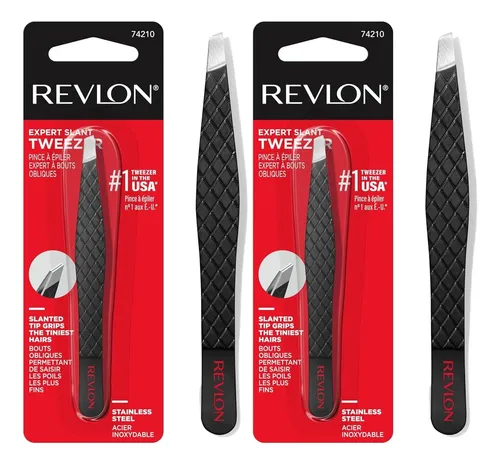 Pinzas Revlon Para Cejas Acero Inoxidable 2 Uds