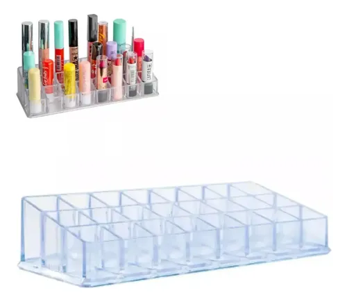 Organizador Maquillaje Oh My Shop Acrílico 24 Compartimentos Transparente