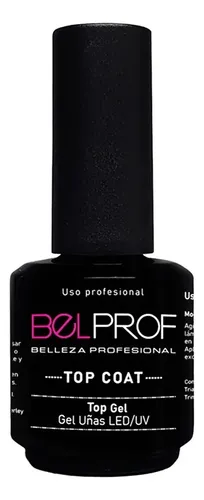Esmalte Semipermanente Belprof Top Coat 14mL Brillante LED/UV