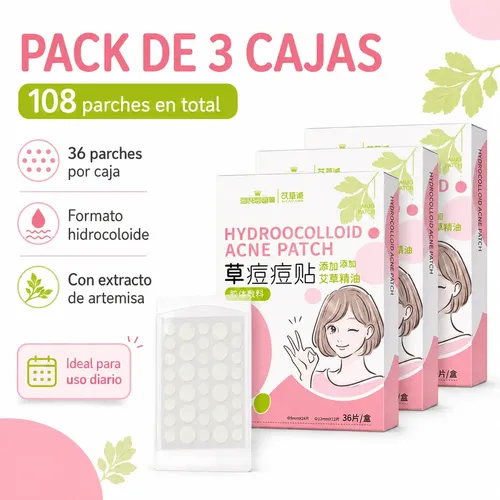 Parches Hidrocoloides Acne Artemisa 3 Cajas 108 Pzs
