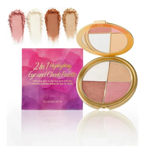 4 In 1 Eyeshadow, Highlighter, Blush & Contour Makeup