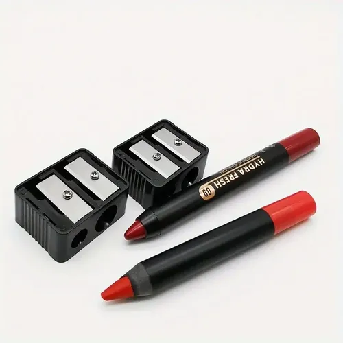4× Sacapuntas De Maquillaje De Doble Orificio Con
