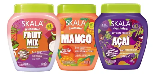 Kit Skala Fruitastic 2 En 1 Brillo Hidratación Reparación X3