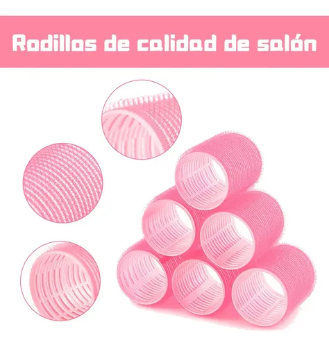 54pzs Hair Rulo Tubos Plástica Para Cabello Autoadheribles