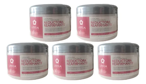 Crema Masajes Reductora Reafirmante 250gr Libra Cosmetica X5