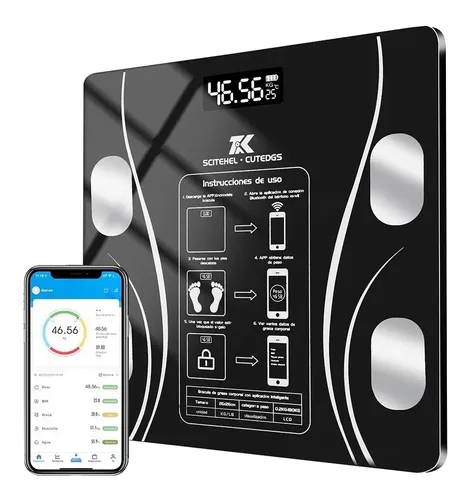 Báscula Baño Electrónica Led Aplicació Inteligentn Bluetooth