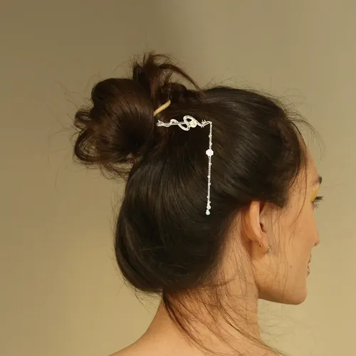 Horquilla De Cabello Con Dragón, Borlas, Palillo D