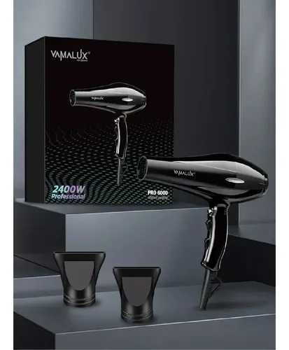 Secador Pelo Profesional Vamalux Pro 6000 Iónico Cerámico 2400W Negro