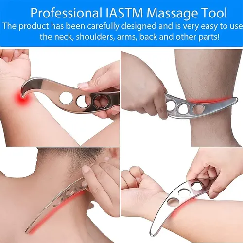# Ruihai Gua Sha Acero Inox Masaje 19cm Facial Plata