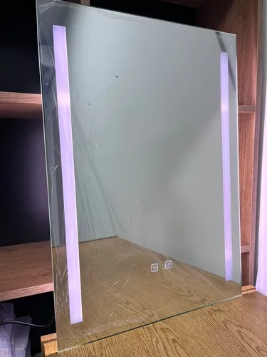 Espejo Vertical Luz Led 50x70cm Desempañador Touch Baño Rect