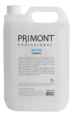 Primont Shampoo Neutro + Acondicionador Suavizante 5l