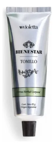 Crema Corporal Herbal de Tomillo Violetta para Piel y Vías Respiratorias 85 g