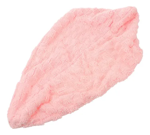 Gorro Rosa Absorbente Para Secar Pelo Suave Y Rápido