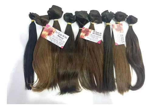Cortina De Cabello Natural 1 Metro De 50cm De Largo Castaño